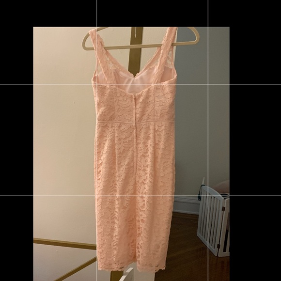 David’s Bridal Lace Bridesmaid Dress in blush - Picture 5 of 5